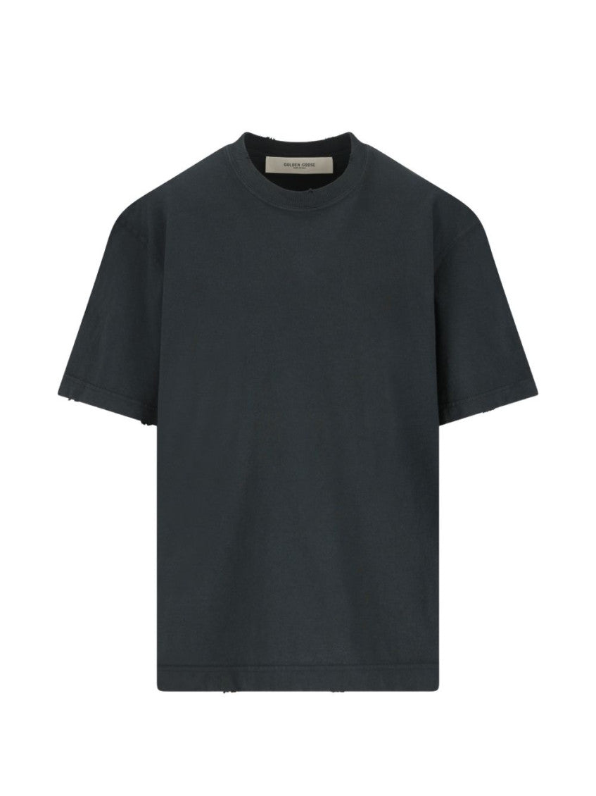 Washed Black Crew Neck T-Shirt 1