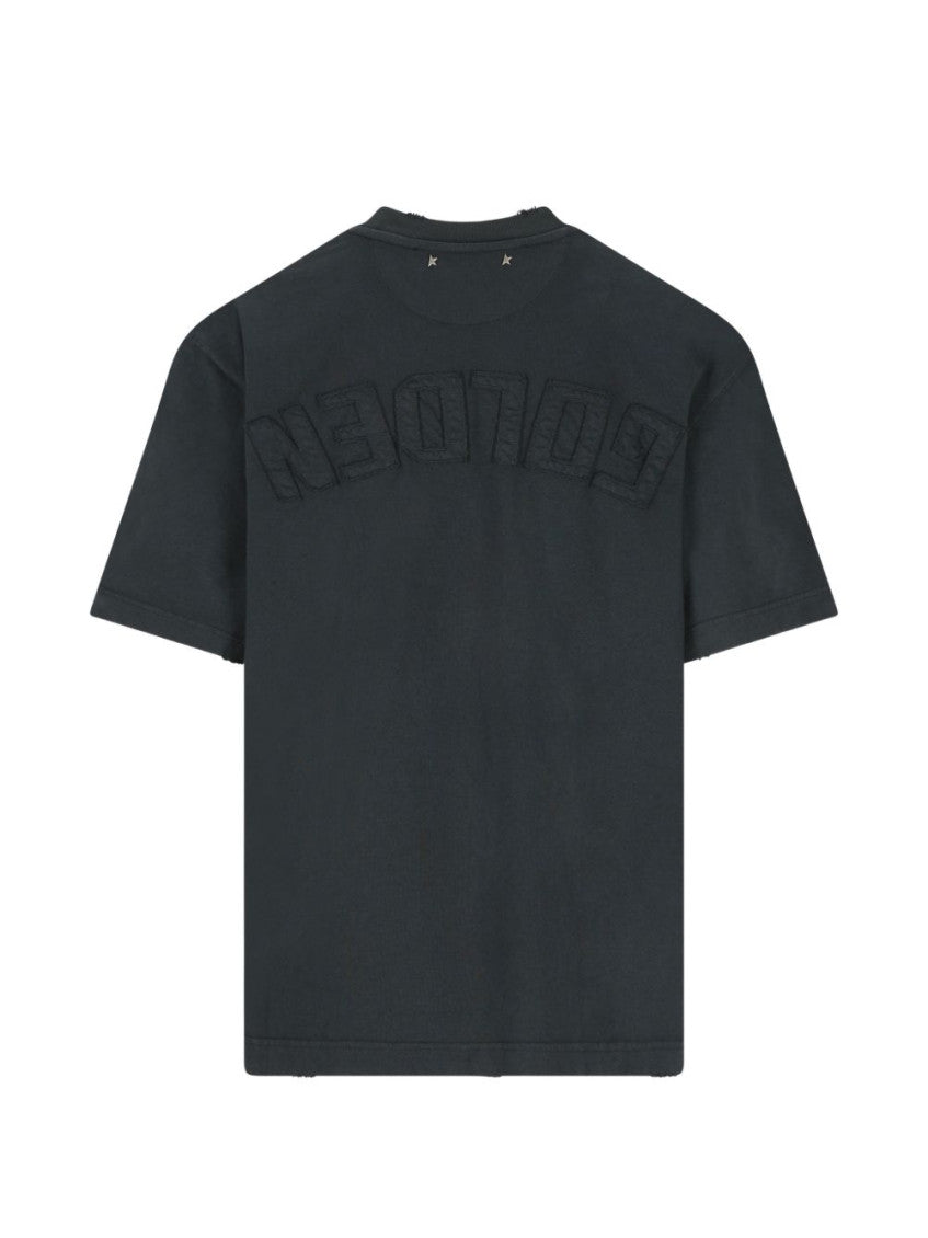 Washed Black Crew Neck T-Shirt 2
