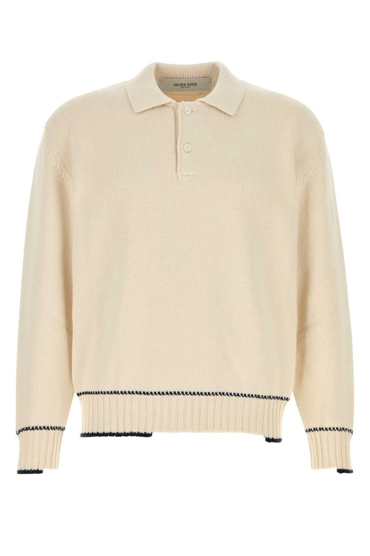 Off White Shirt Collar Sweater 1
