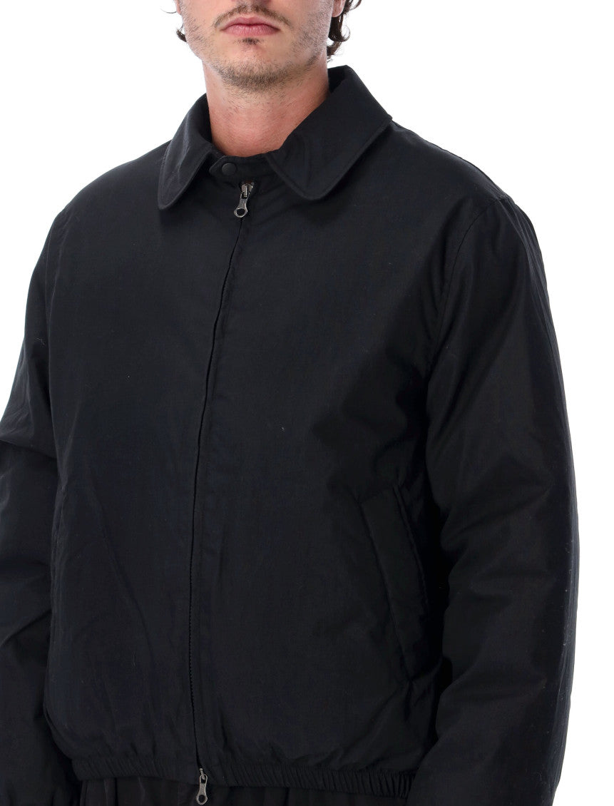 Black Solid Shirt Collar Jacket 4