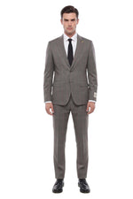 Grey Notched Lapel Suit 1