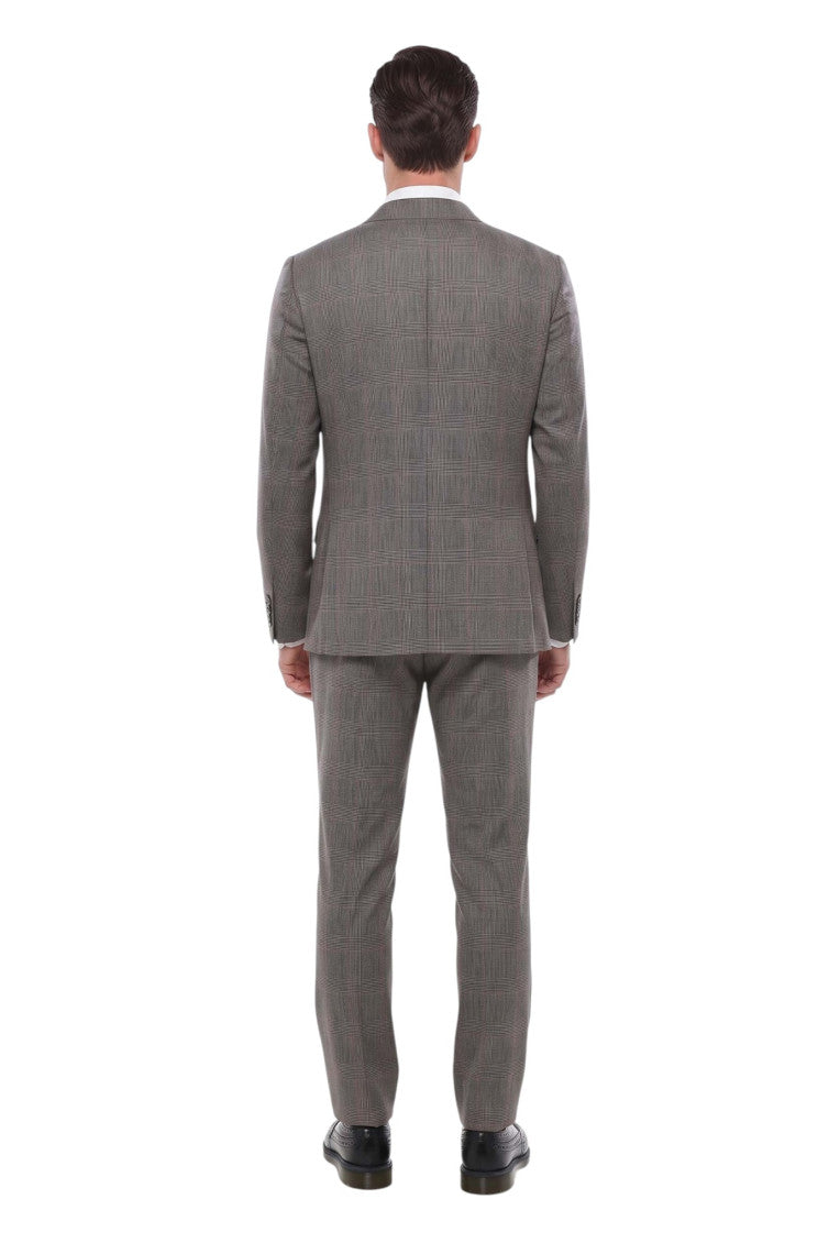 Grey Notched Lapel Suit 2