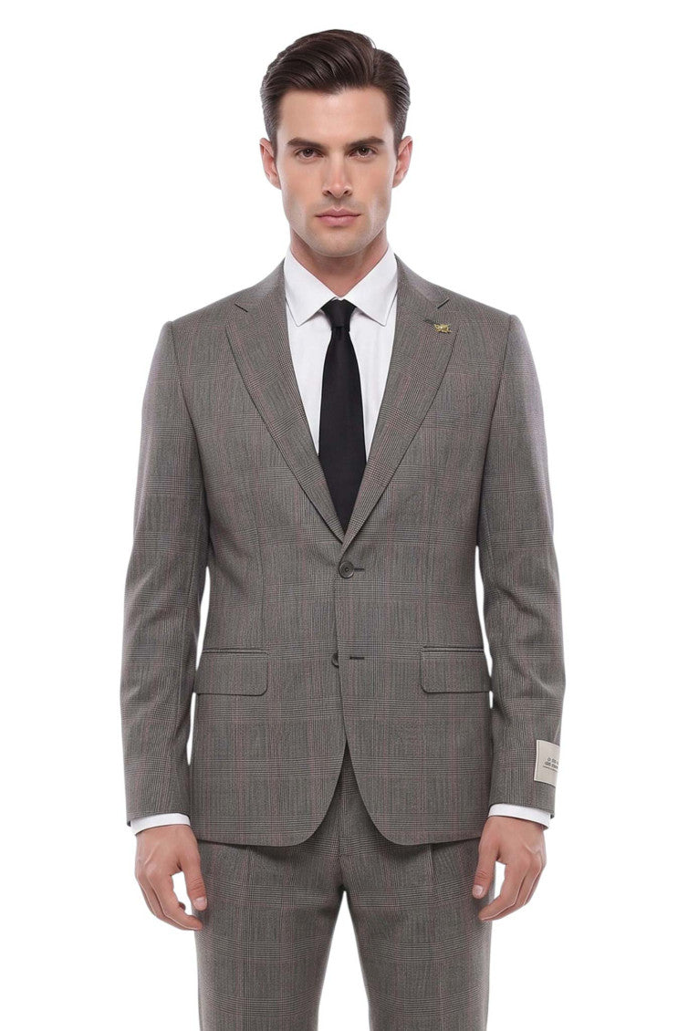 Grey Notched Lapel Suit 3