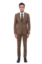 Brown Notched Lapel Suit 1