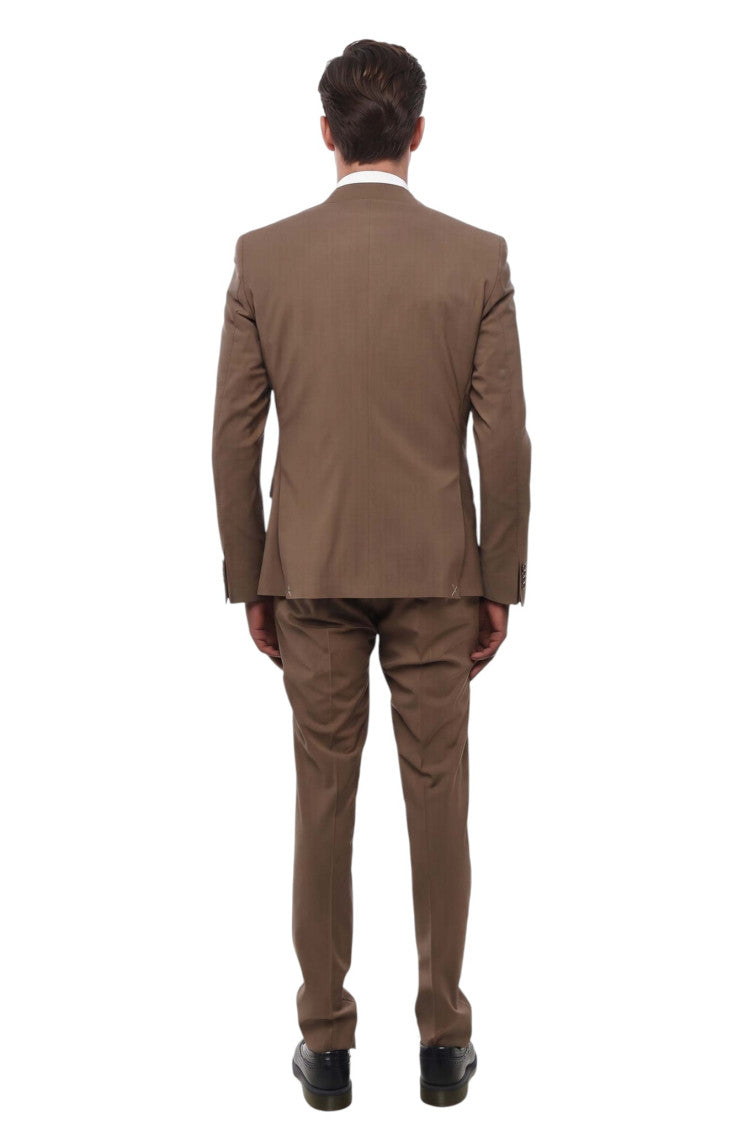 Brown Notched Lapel Suit 2