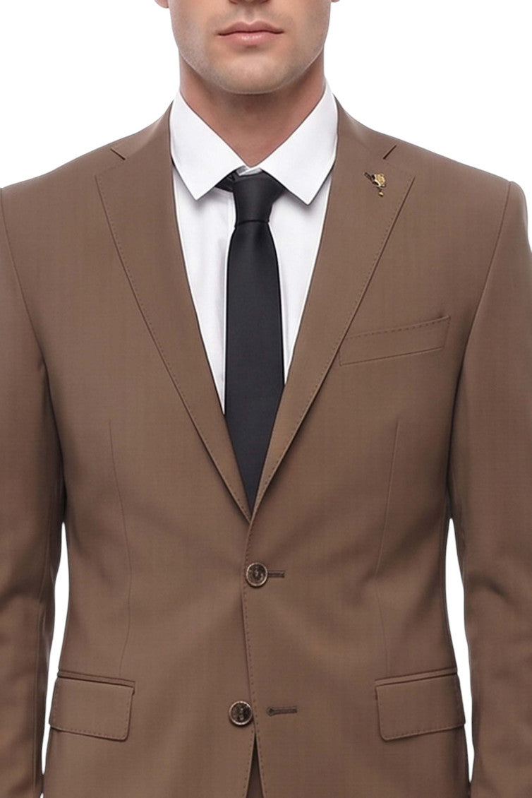 Brown Notched Lapel Suit 4