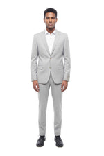 Light Grey Notched Lapel Suit 1