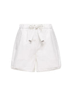 White Textured Shorts 1