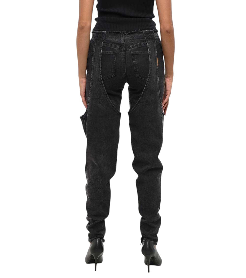 Black Straight High Rise Jeans 2