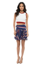 Blue Stripes Mini Skirt 1