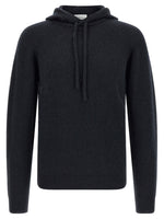 Dark Blue Wool Blend Hoodie 1