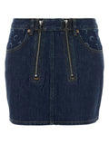 Blue Printed Mini Skirt 1