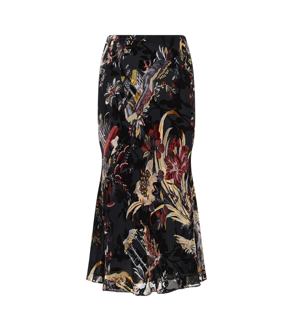 Black Floral Maxi Skirt 2