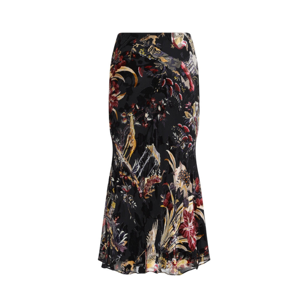 Black Floral Maxi Skirt 5