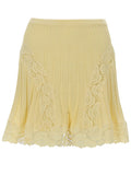 Yellow Lace Mini Skirt 1