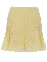 Yellow Lace Mini Skirt 1