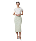Green Embellished Midi Skirt 1