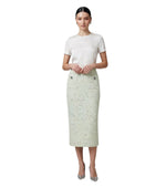 Green Embellished Midi Skirt 1