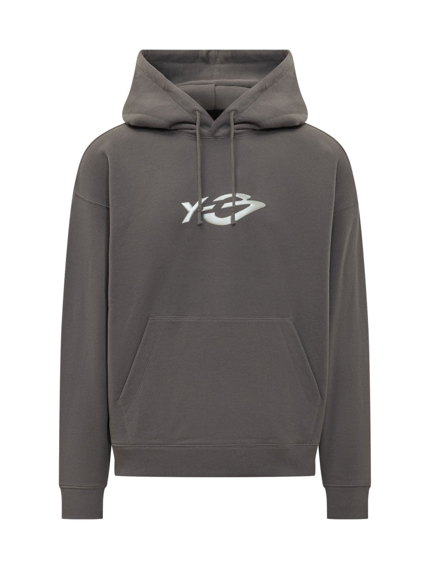 Grey Relaxed Logo Hoodie 1