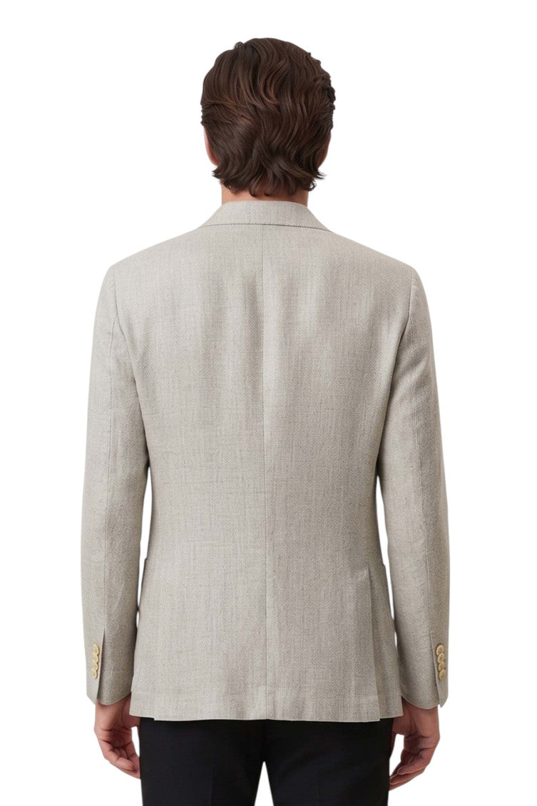 Light Beige Textured Blazer 2