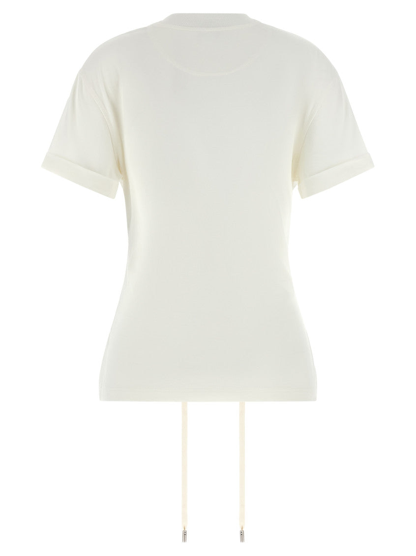 White Solid Crew Neck T-Shirt 2