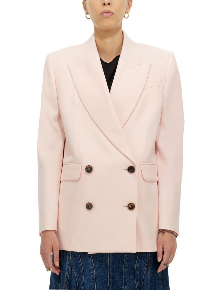 Light Pink Peaked Lapel Blazer 1