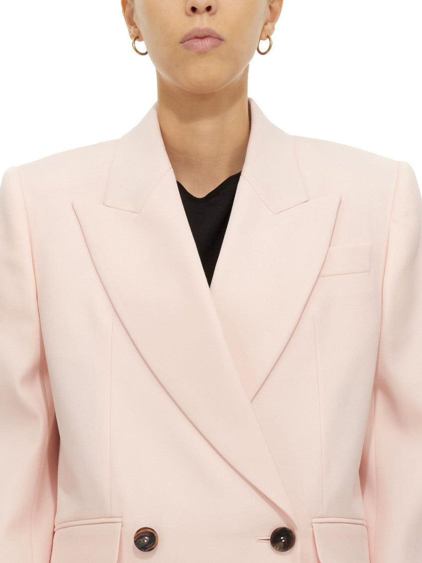 Light Pink Peaked Lapel Blazer 3