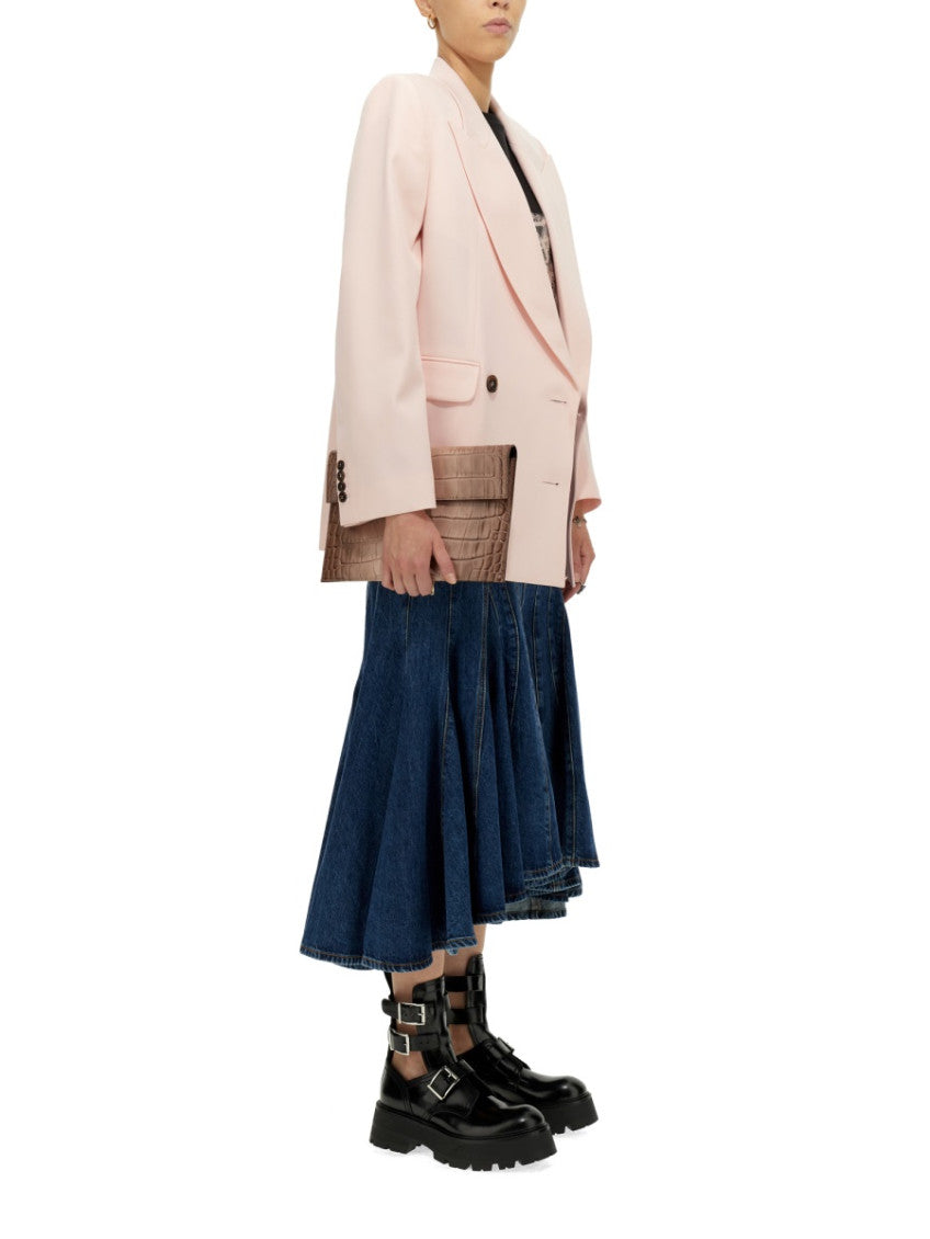 Light Pink Peaked Lapel Blazer 4