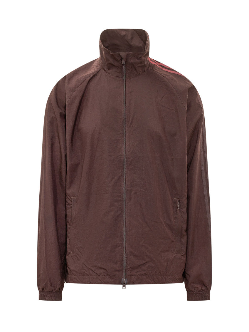 Maroon Solid Mock Collar Jacket 1