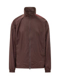 Maroon Solid Mock Collar Jacket 1