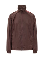 Maroon Solid Mock Collar Jacket 1