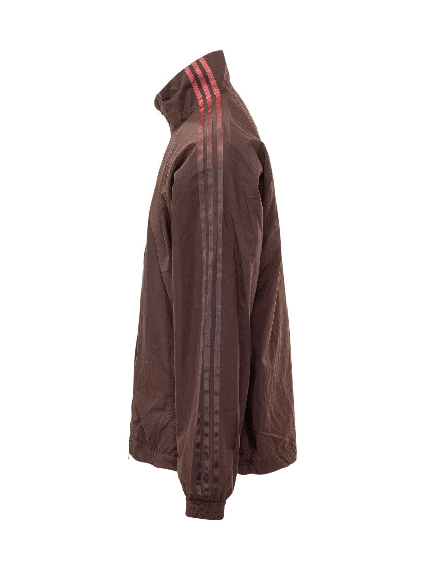 Maroon Solid Mock Collar Jacket 3