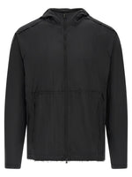 Black Textured Hood Jacket 1