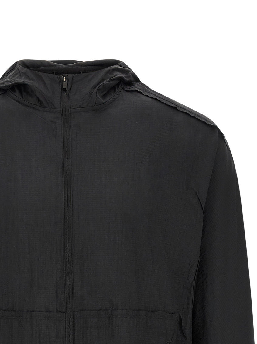 Black Textured Hood Jacket 3