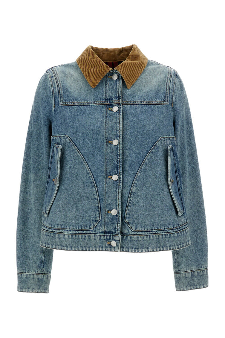 Sky Blue Shirt Collar Jacket 1