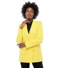 Yellow Peaked Lapel Blazer 1