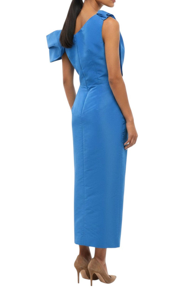 Blue One Shoulder Midi Dress 2