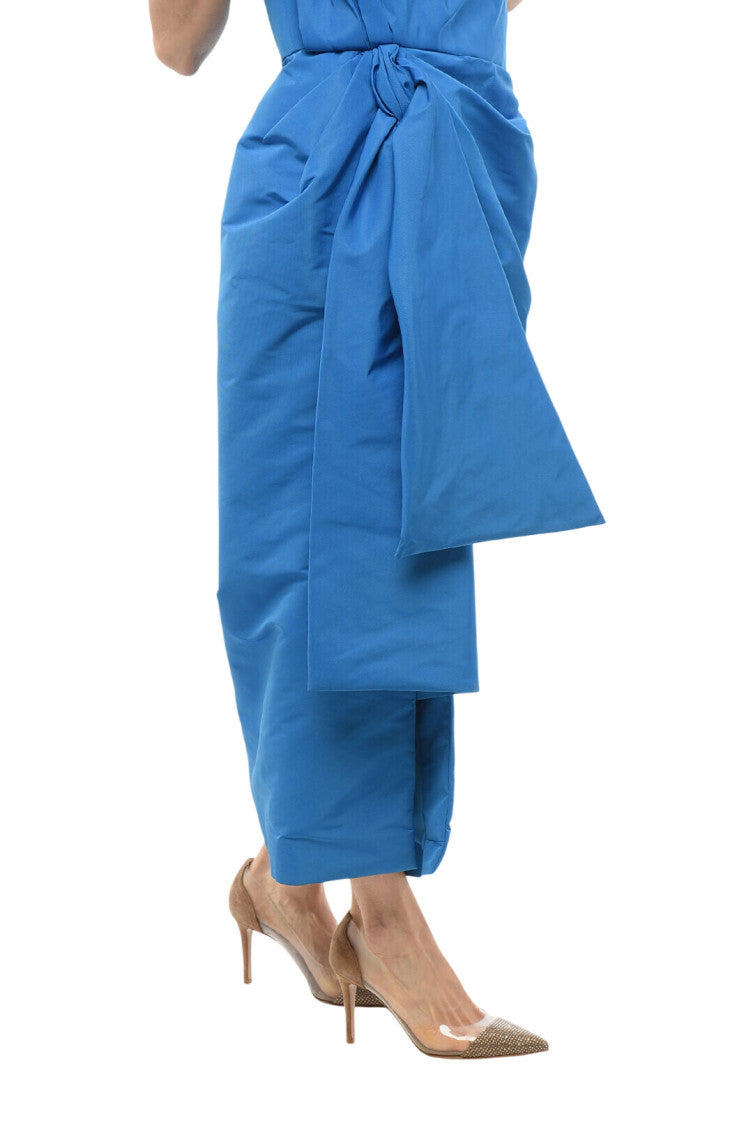 Blue One Shoulder Midi Dress 3