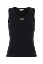 Black Logo Round Neck Top 1
