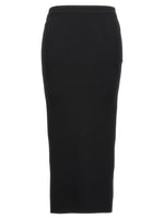 Black Textured Midi Skirt 1