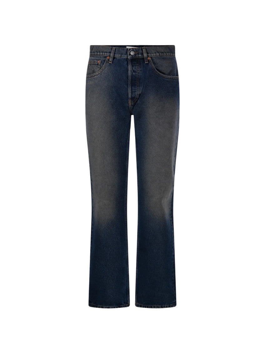 Navy Blue Mid Rise Jeans 1