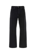 Black Straight Mid Rise Jeans 1