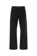 Black Straight Mid Rise Jeans 1