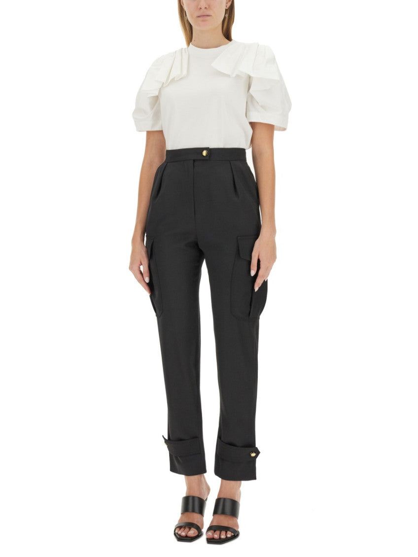 Black Regular Cargos Pants 2