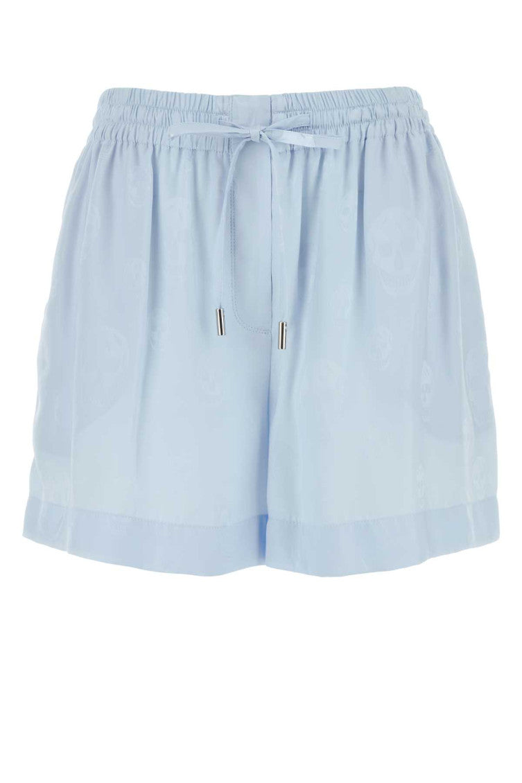 Light Blue Textured Shorts 1