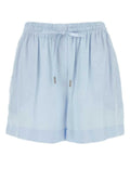 Light Blue Textured Shorts 1