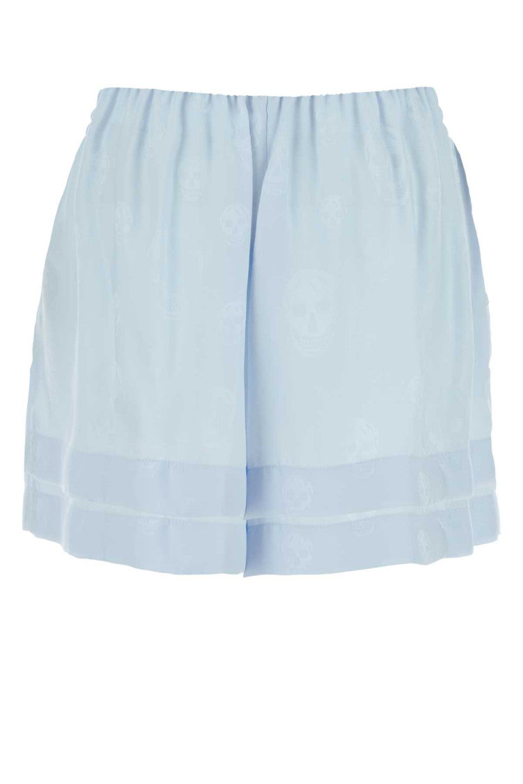 Light Blue Textured Shorts 2