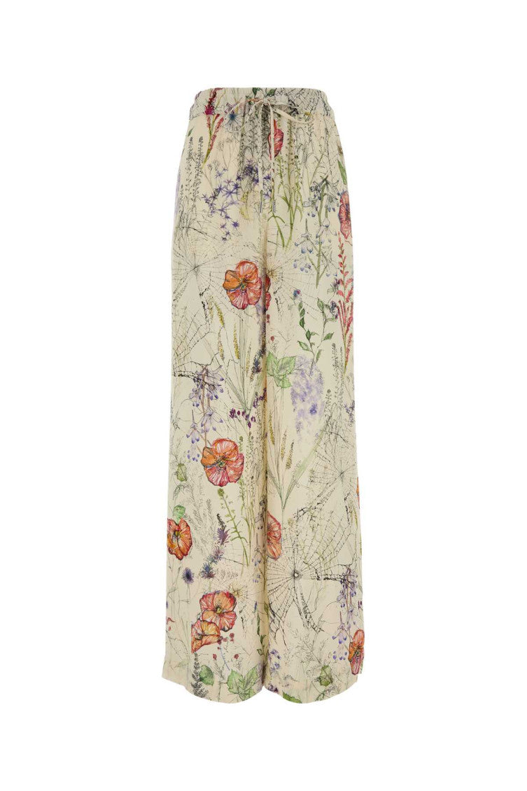 Off White Loose Drawstring Pants 1