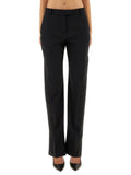 Black Straight Flat Front Pants 1