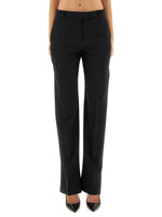 Black Straight Flat Front Pants 1